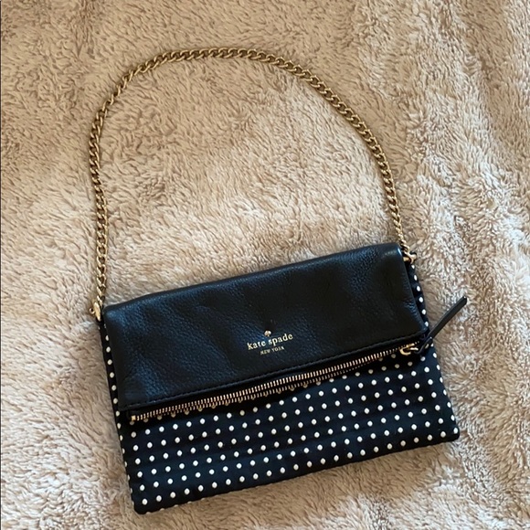 Kate Spade polka dot shoulder bag clutch - Picture 1 of 5
